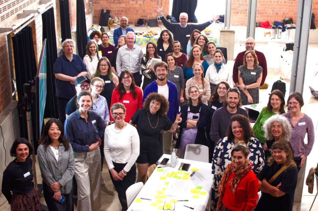 Overhead photo of the project team.